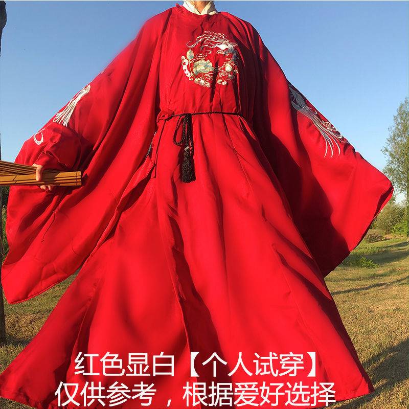 汉服古装婚服明制圆领袍汉服白菜价刺绣男女情侣装闺蜜装 - 图2