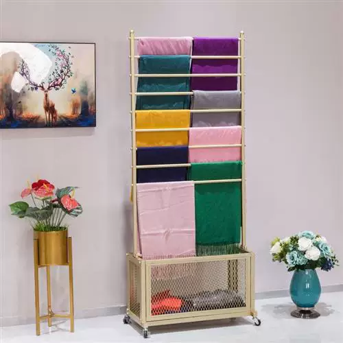 Scarf, stand, cloth, pack, storage system, flower shop