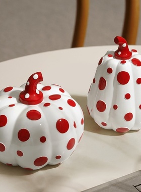 艺术小众北欧波点南瓜摆件客厅桌面电视柜书柜家居装饰品抽象