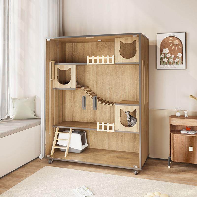 拉车套罩宠物柜猫笼子猫窝猫屋超大自由空间猫咪房子柜双层猫别墅,淘宝优惠券,粉丝福利购,淘宝优惠卷