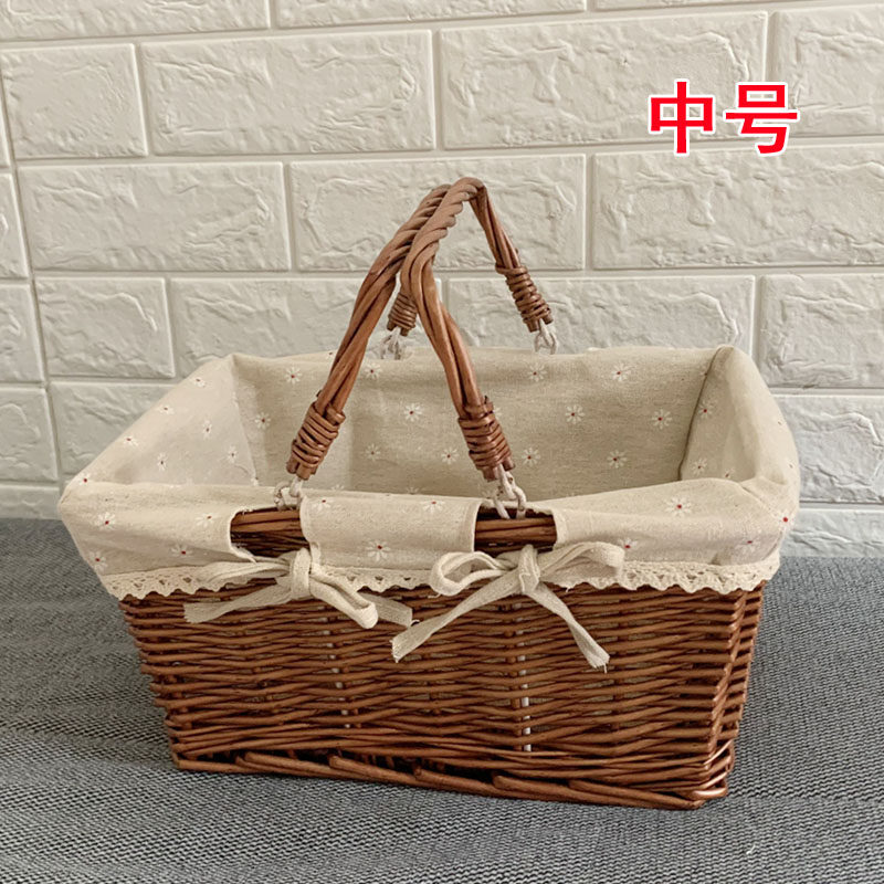 柳编收纳篮花篮购物篮子藤编水果篮手提篮菜蓝野餐篮收纳筐鸡蛋篮,淘宝优惠券,粉丝福利购,淘宝优惠卷