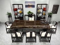 Tai Boss Great Tea Grand Bantai Natural Solid Wood Whole Board Bahua Tea Table Meeting Table Solid Wood Whole Front Table Okan