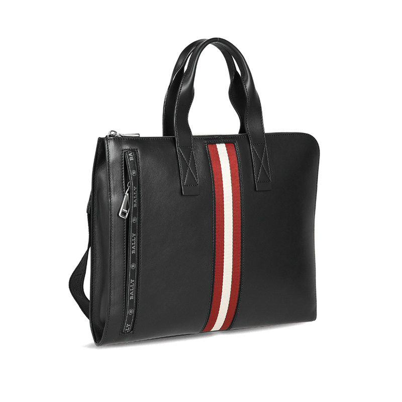 【自营】Bally/巴利经典男士商务HENRI系列黑色手提公文包6231775