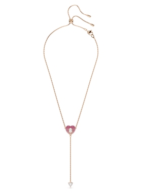 施华洛世奇Y型心形链坠项链