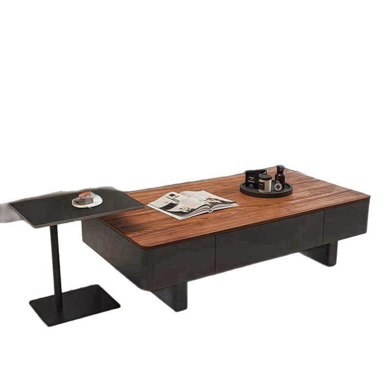 拉车套罩意式轻奢黑色长方形岩板茶几小户型组合高级客厅家用简约,淘宝优惠券,粉丝福利购,淘宝优惠卷