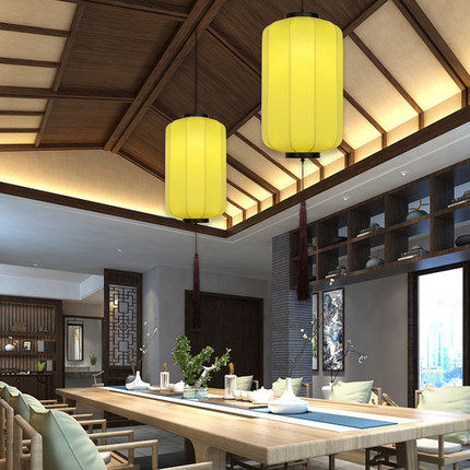 新中式冬瓜布艺灯笼吊灯古典弹力布茶楼红灯笼中国风餐厅客栈宫灯,淘宝优惠券,粉丝福利购,淘宝优惠卷