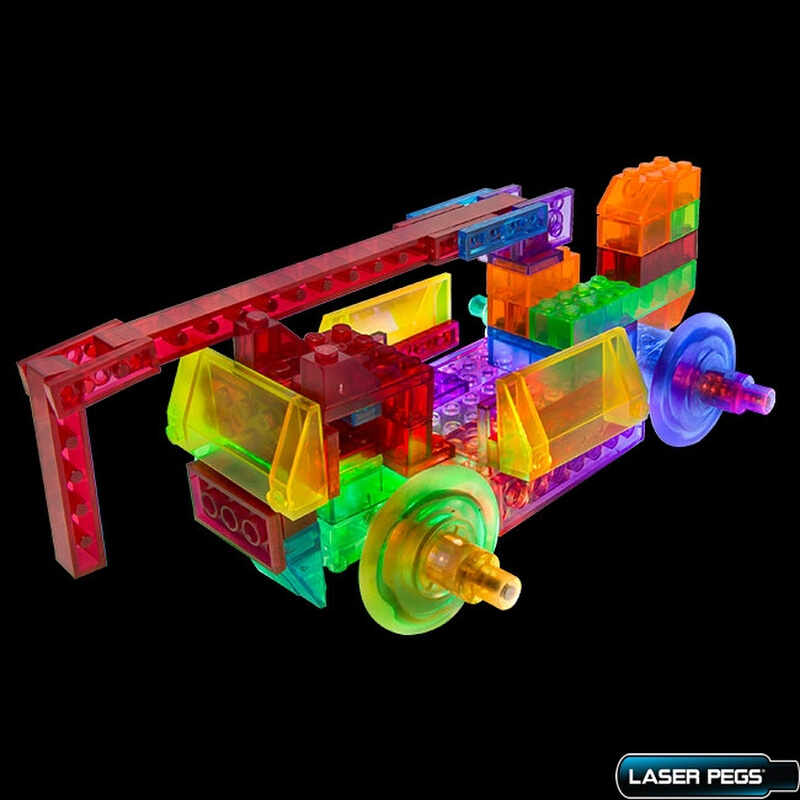 LASER PEGS镭射派3D发光立体拼插bulldozer推土机电子积木 8合1 - 图2