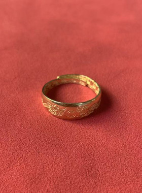 简约黄铜抛光可调节戒指