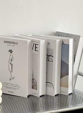 新品现代假书摆件北欧轻奢仿真书客厅家居店铺装饰U品拍照道具书