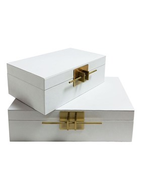 极速新中式白色j装饰盒样板间样品屋展示中心酒店家居衣帽间摆件