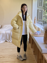Ayleyi anti-season down clothes womens 2023 new medium length high-end fashion thickened loose white duck suede winter