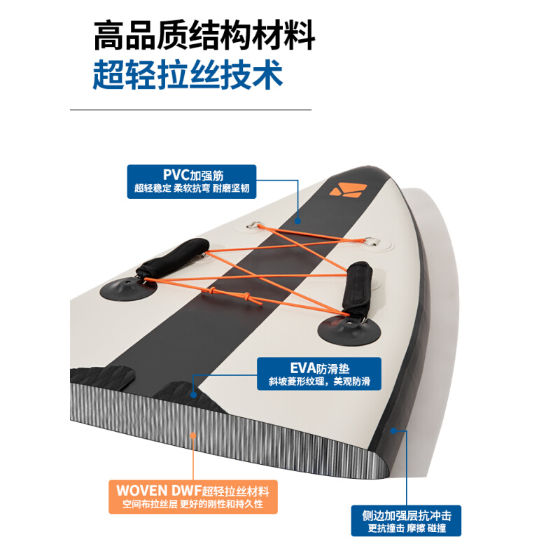 牧高笛桨板户外便携充气站立式冲浪板sup水上浆板初学划水船板 - 图1