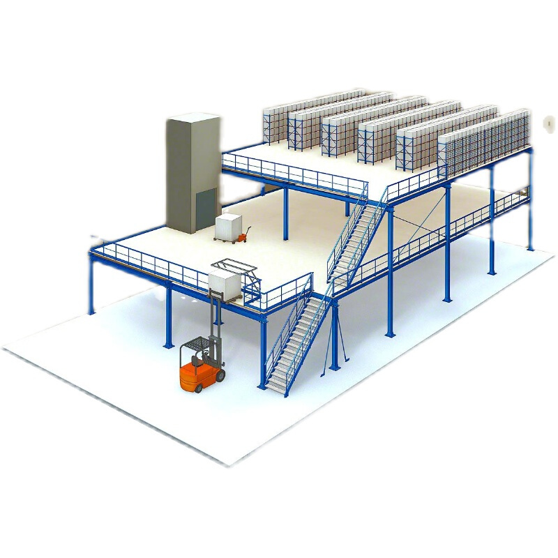 阁楼平台货架定制双层仓储钢结构可拆装组合办公室隔层重型展示柜 - 图3