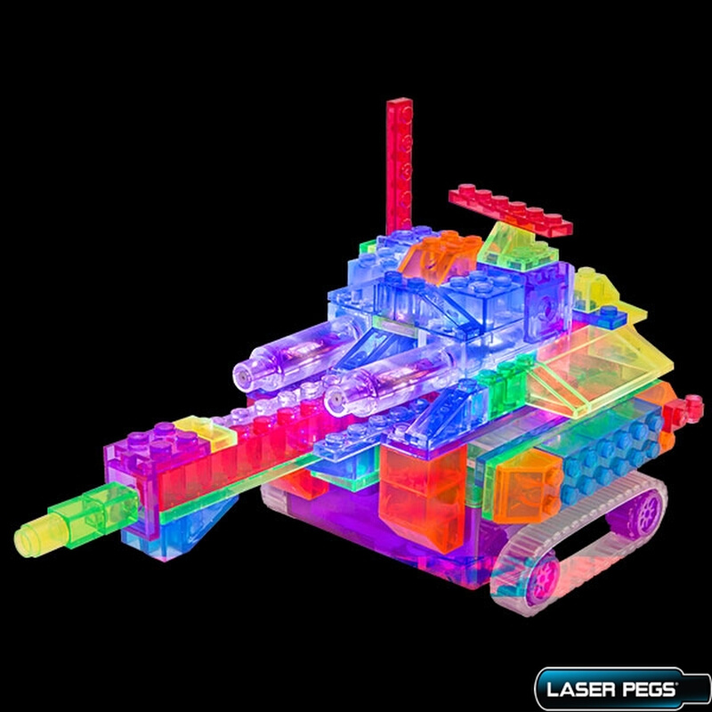 LASER PEGS镭射派3D发光拼插光速赛车photon runner电子积木8合1 - 图0