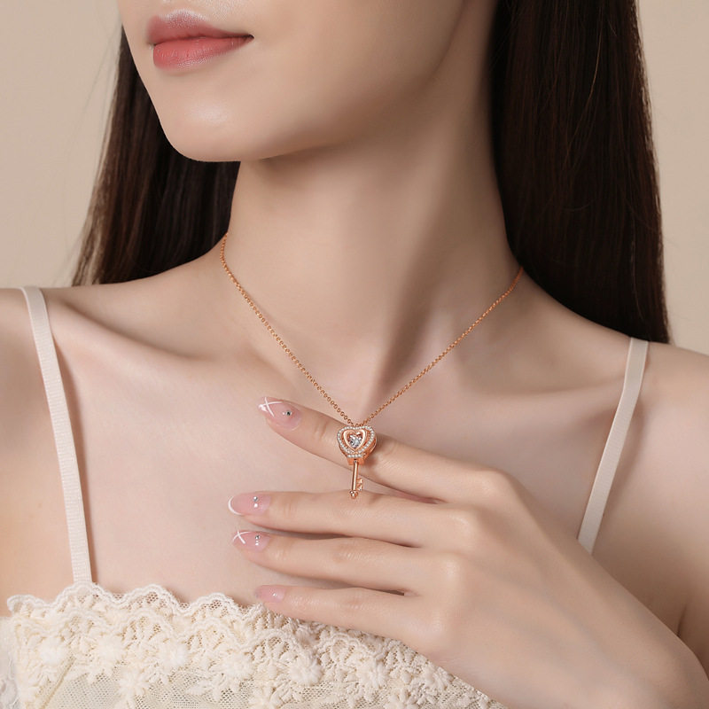 钻石项链时尚百搭七夕情人节潮流款专柜礼盒送女友2