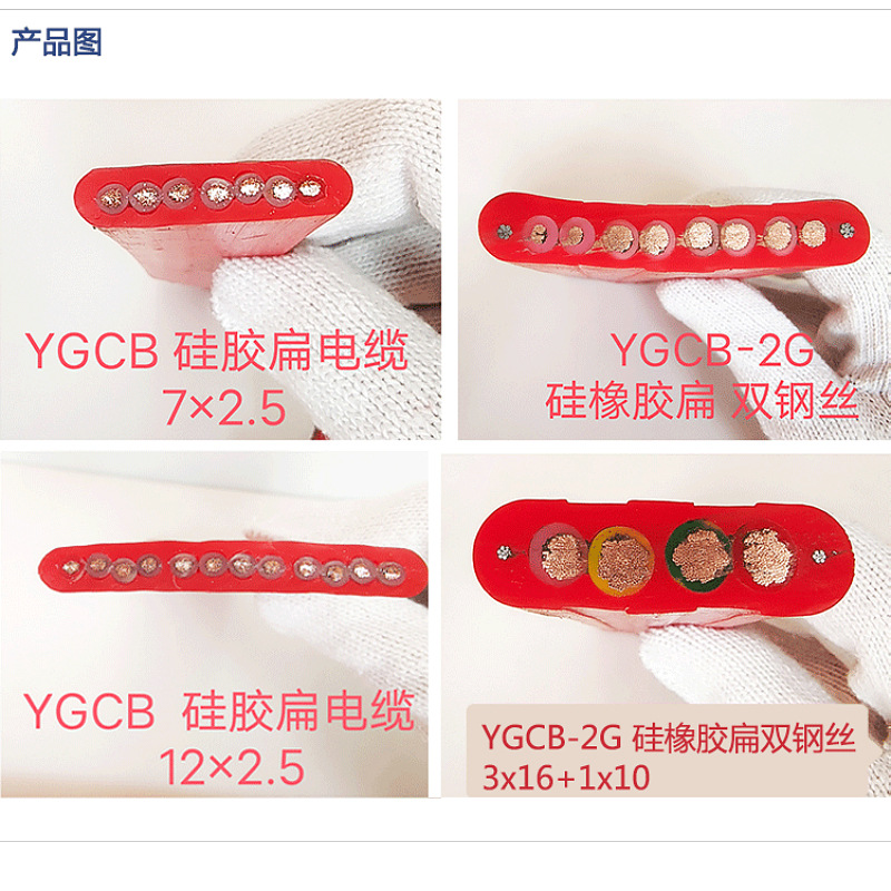 起重机行车专用YFFBJ YVFB YGCB3芯4芯5芯8芯9芯11芯12芯扁平电缆 - 图1