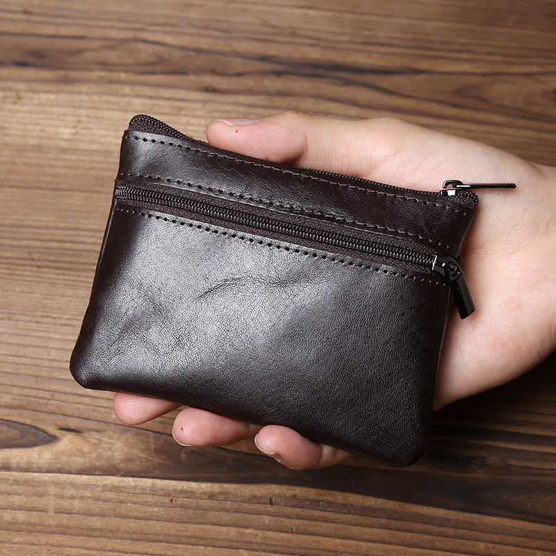 爆款手工复古零钱包名片卡包简约真皮拉链钱包驾驶证公交卡钥匙包,淘宝优惠券,粉丝福利购,淘宝优惠卷