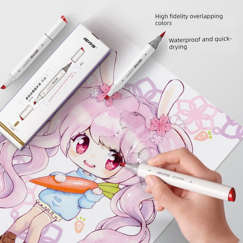 艾尔斯标记软头160色集手绘动画设计漫Q画双头酒精油基笔 - 图2