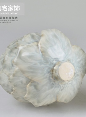 美式乡村婚房桌面装饰品小v松果子陶瓷摆件 中式家居工艺品摆设