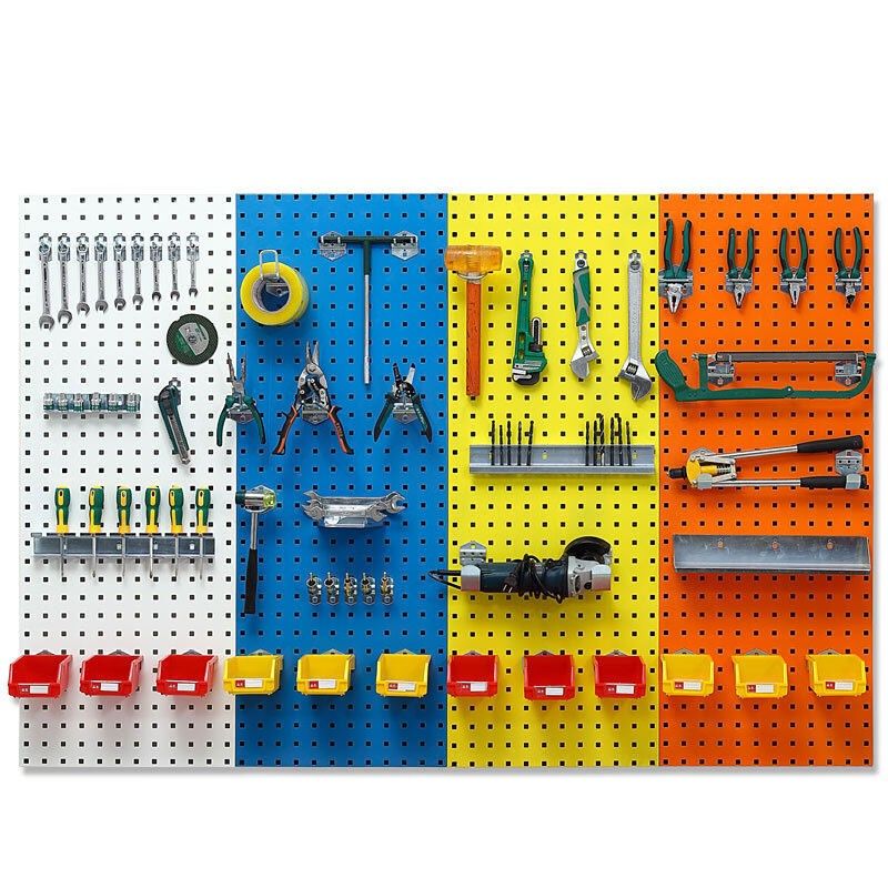 稳斯坦WSdT119五金工具挂板方孔外墙直角货架洞洞板上墙展示架板(,淘宝优惠券,粉丝福利购,淘宝优惠卷