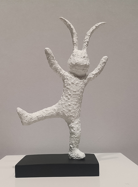 极速现代简约卡通兔子雕塑样板z简售楼家居客厅北欧儿童房软装饰