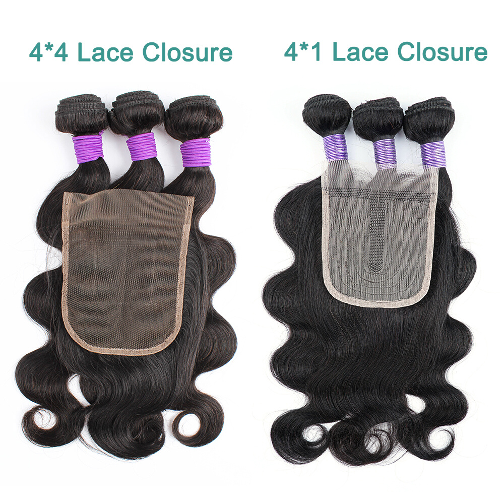 Gemlong Body Wave 3 Bundles With 4*4 Lace Closure Remy Brazi - 图2