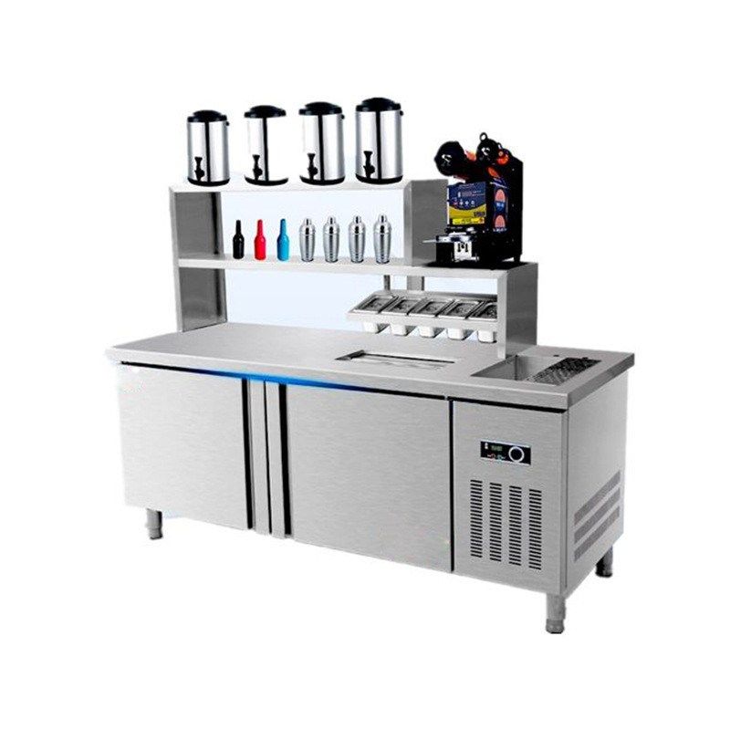 奶茶水吧台商g用奶茶店设备全套冷藏工作冷冻柜饮品操作台铜管制,淘宝优惠券,粉丝福利购,淘宝优惠卷