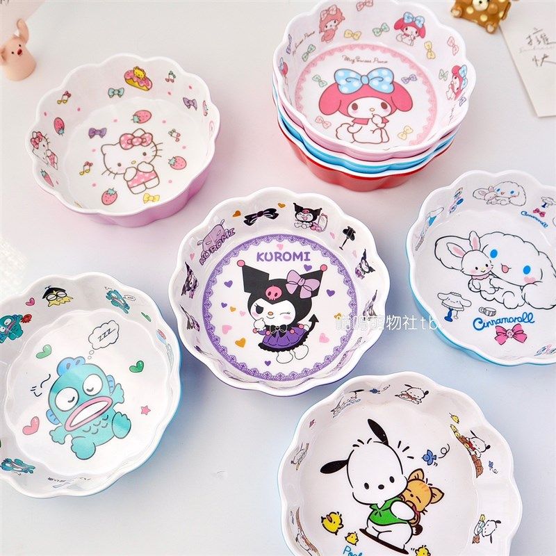 库洛米可爱密胺餐具家用儿童防摔防烫碗勺宝宝早餐碗玉桂狗酸奶碗,淘宝优惠券,粉丝福利购,淘宝优惠卷