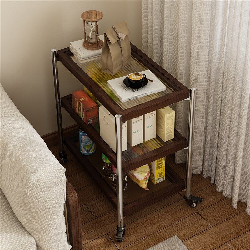 可移动边几零食小推车角几置物架家用沙发茶几边柜多层收纳茶水架,淘宝优惠券,粉丝福利购,淘宝优惠卷