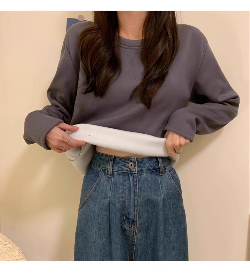秋冬百搭加绒加厚婴儿绒打底衫