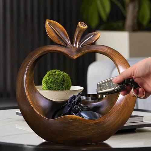 苹果钥匙收纳玄关入户摆件平安果客厅鞋柜轻奢家居乔迁新居礼品 - 图1