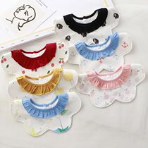 Infant Baby Cotton Bibs Cute Cartoon Fashion Fake Collar Wit