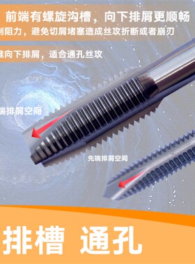 韩国YG美制先端丝锥 含钴不锈钢专用铜铝机用螺旋丝攻1/4 UNC UNF