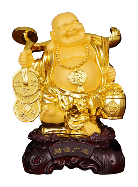 热销招财弥勒g佛财源广进家居玄关博古书桌大肚佛像供奉神笑佛菩