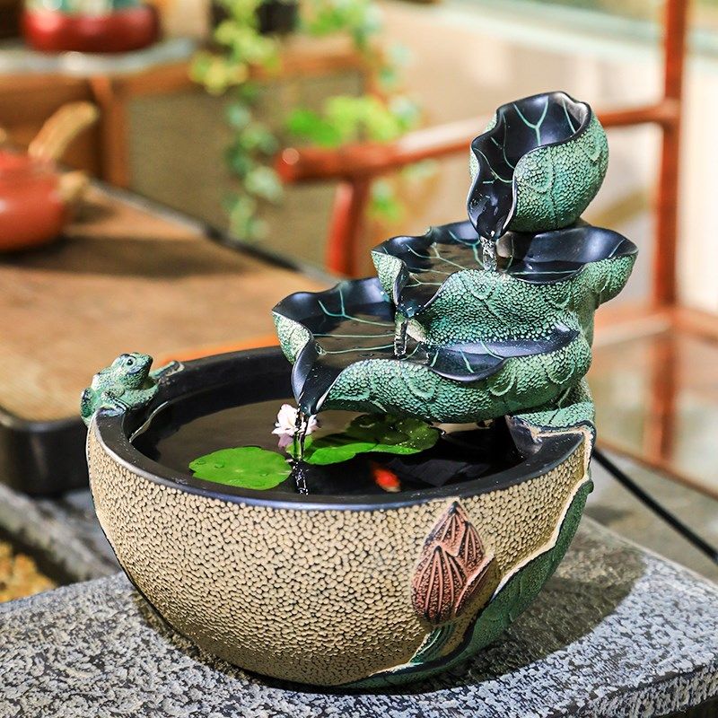 新中式桌面流水摆件客p厅办公室内创意循环水景喷泉摆设招财装饰,淘宝优惠券,粉丝福利购,淘宝优惠卷