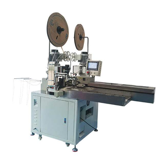 High-efficiency tin dipping machine fully automatic double-headed end twisting online tin machine peeling twisting line immersion machine double-tracking online tin machine