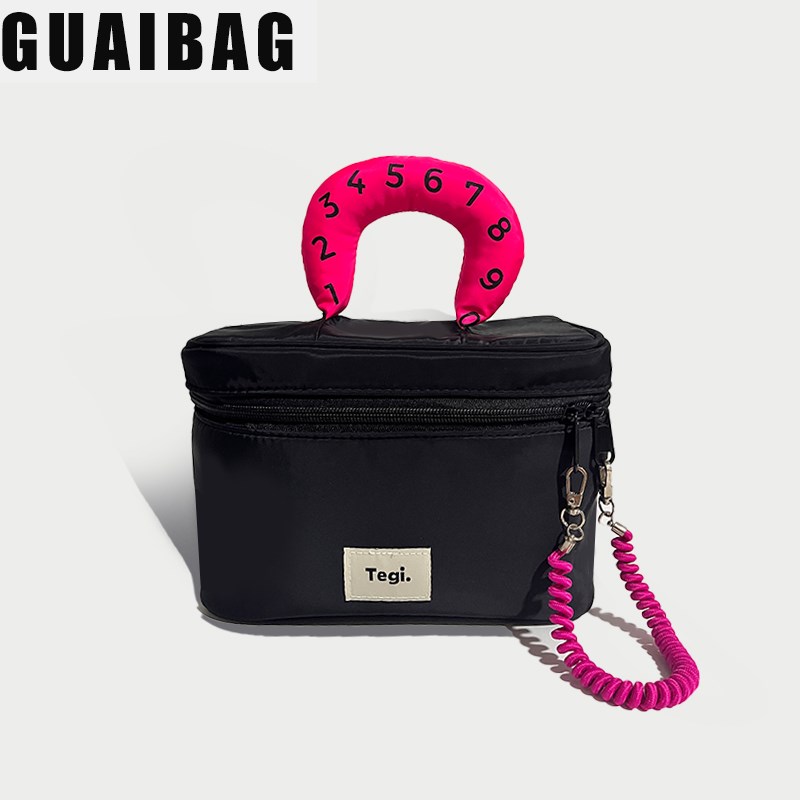 韩国tegi化妆包大容量刘亦菲同款包撞J色可爱洗漱包小众手提拎包