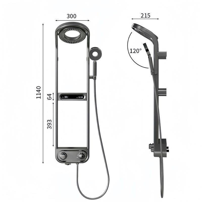 全铜淋浴花洒套装家用钢琴玻璃面板数显恒温大顶喷整套淋浴沐浴,淘宝优惠券,粉丝福利购,淘宝优惠卷