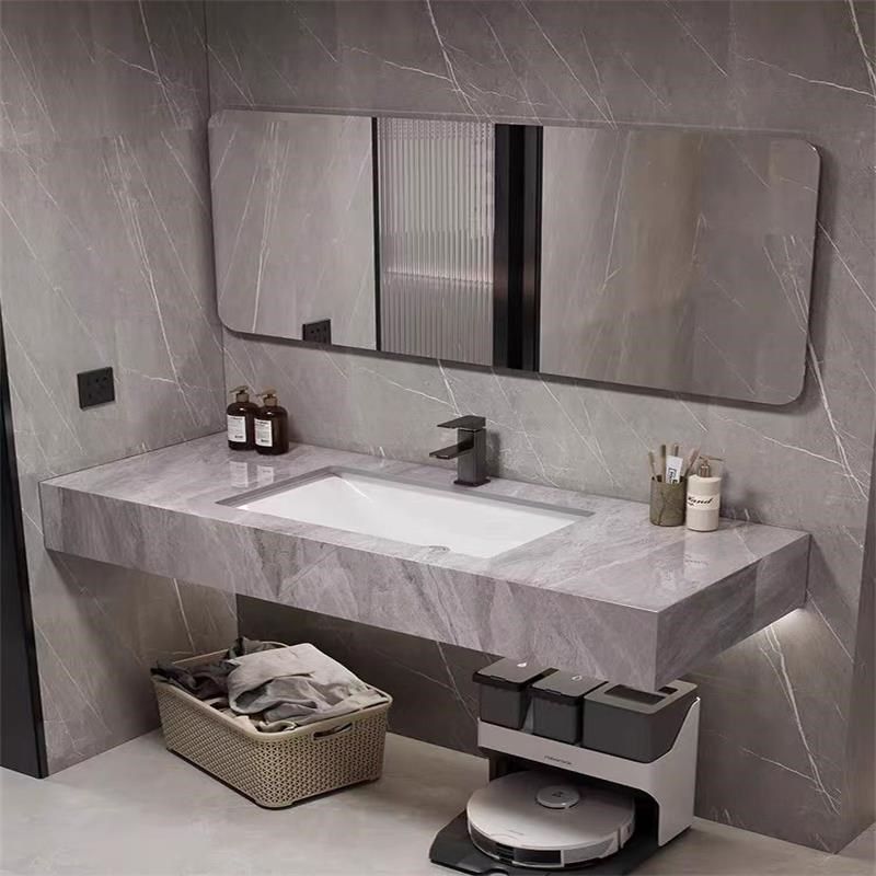简约亮面岩板一体浴室柜组合酒店款卫生间定制小户型洗漱台洗脸盆,淘宝优惠券,粉丝福利购,淘宝优惠卷