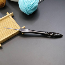 Seven Needles Workshop Green Sandalwood Hook Needle Four Generation 78670 Stainless Steel Hook Needle Wood Handle Handmade Wool Thread Weaving Tool Suit