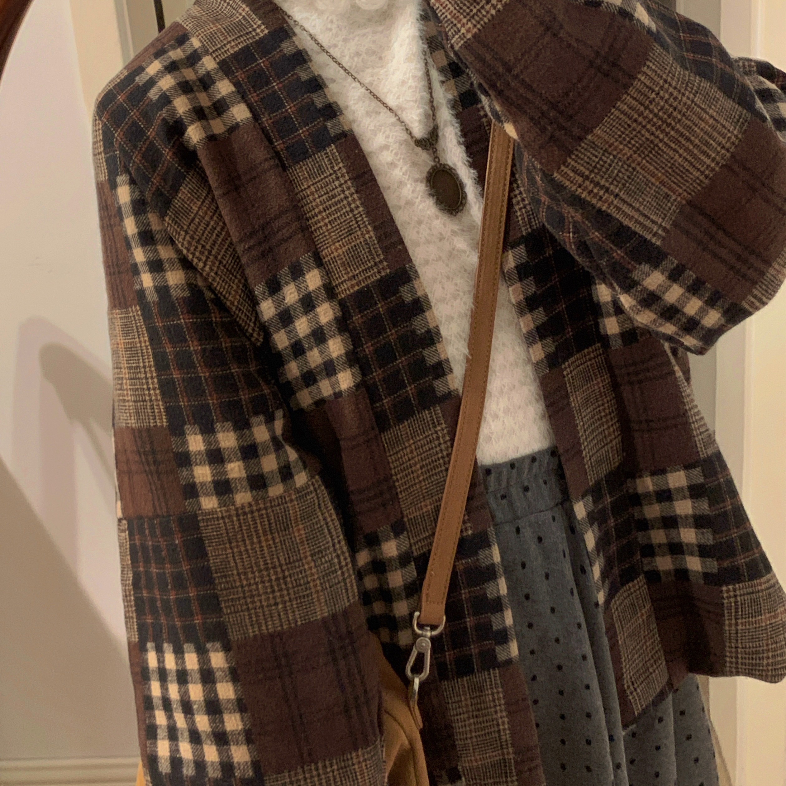 双月汉服女 焦糖胡桃 宋制女飞机袖加绒有口袋松紧腰八破裙日常款,淘宝优惠券,粉丝福利购,淘宝优惠卷