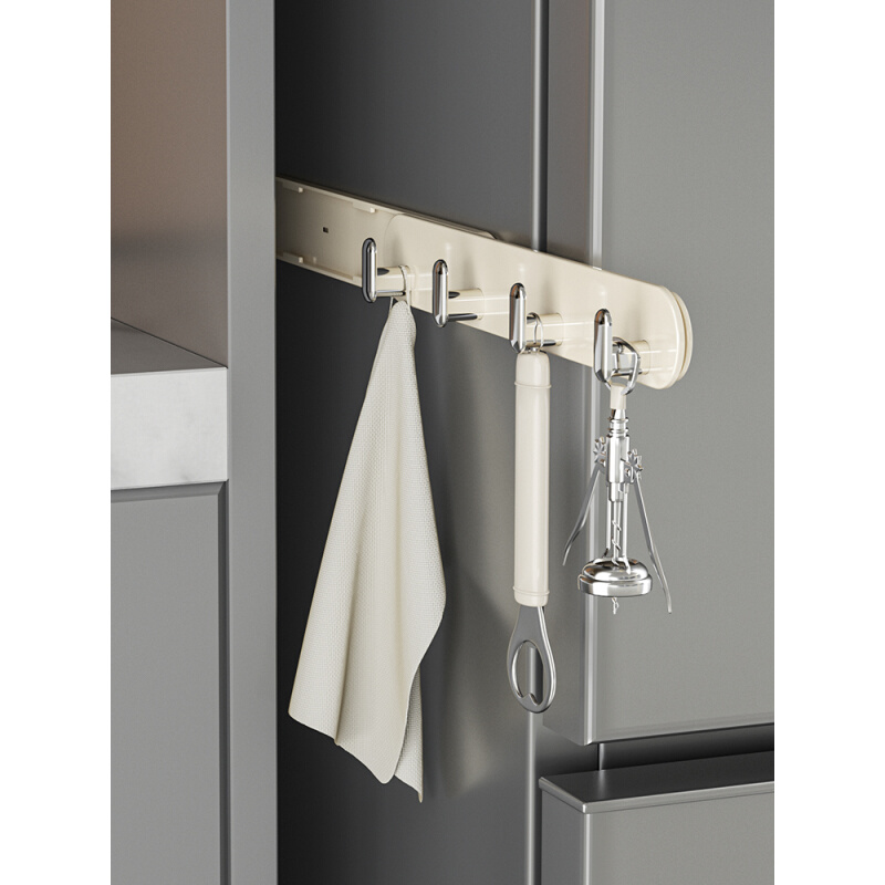 。可伸缩缝隙挂钩免打孔厨房橱柜置物架卫生间浴室抽拉式强力粘挂 - 图1