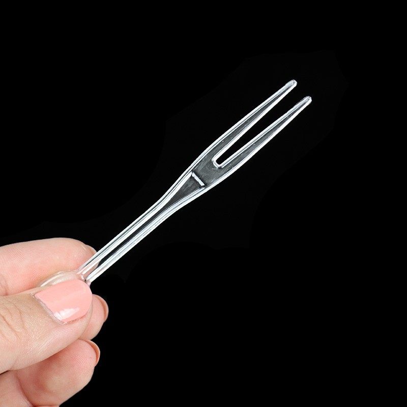 一次性水果塑料叉蛋糕甜点叉子 透明彩色水果签500个1包小叉子,淘宝优惠券,粉丝福利购,淘宝优惠卷