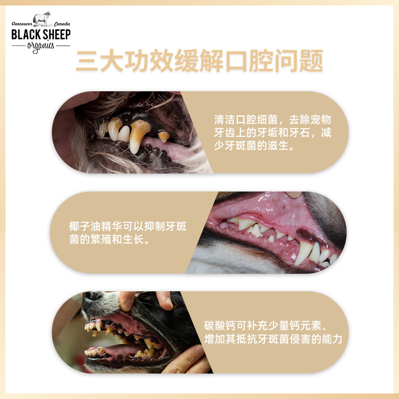 BlackSheepOrganics宠物牙膏狗狗专用可食用清洁口臭牙结石刷牙 - 图1