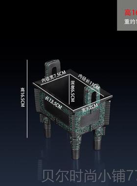 新款纯黄铜司戊鼎摆品件办公室装饰青铜器鼎鼎盛千秋工艺品铜方母