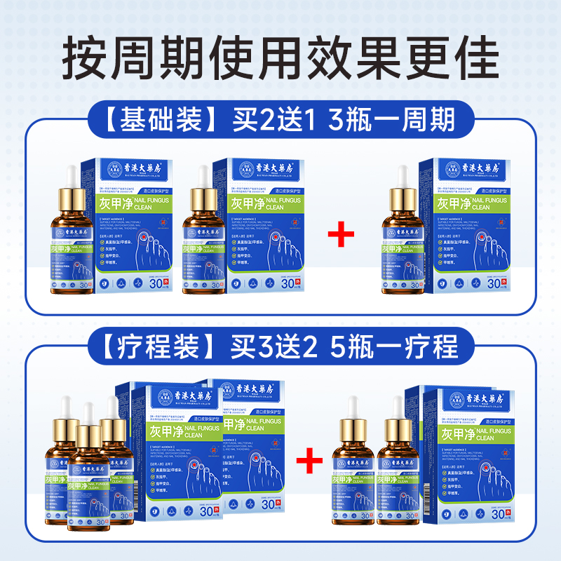 香港大药房手脚指甲趾药水安全不疼痛无脱甲冰醋酸发黄发黑增厚 - 图0