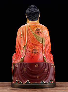极速台湾铜雕g释迦牟尼佛纯手工贴金彩绘释迦摩尼佛坐像如来佛祖