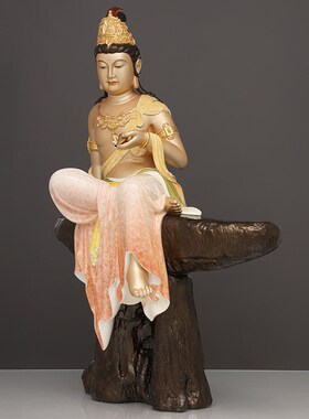 极速全铜高温着色禅悦p自在观音客厅供奉禅意观世音菩萨佛像摆件