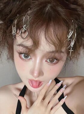 新品鬼马精灵个性k十字架BB夹爱心发夹浏海发夹子头饰甜酷少女网