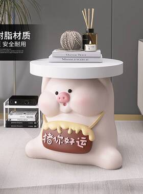 新品大型猪落地摆件客厅电视柜y茶几沙发边几床头家居饰品乔迁新